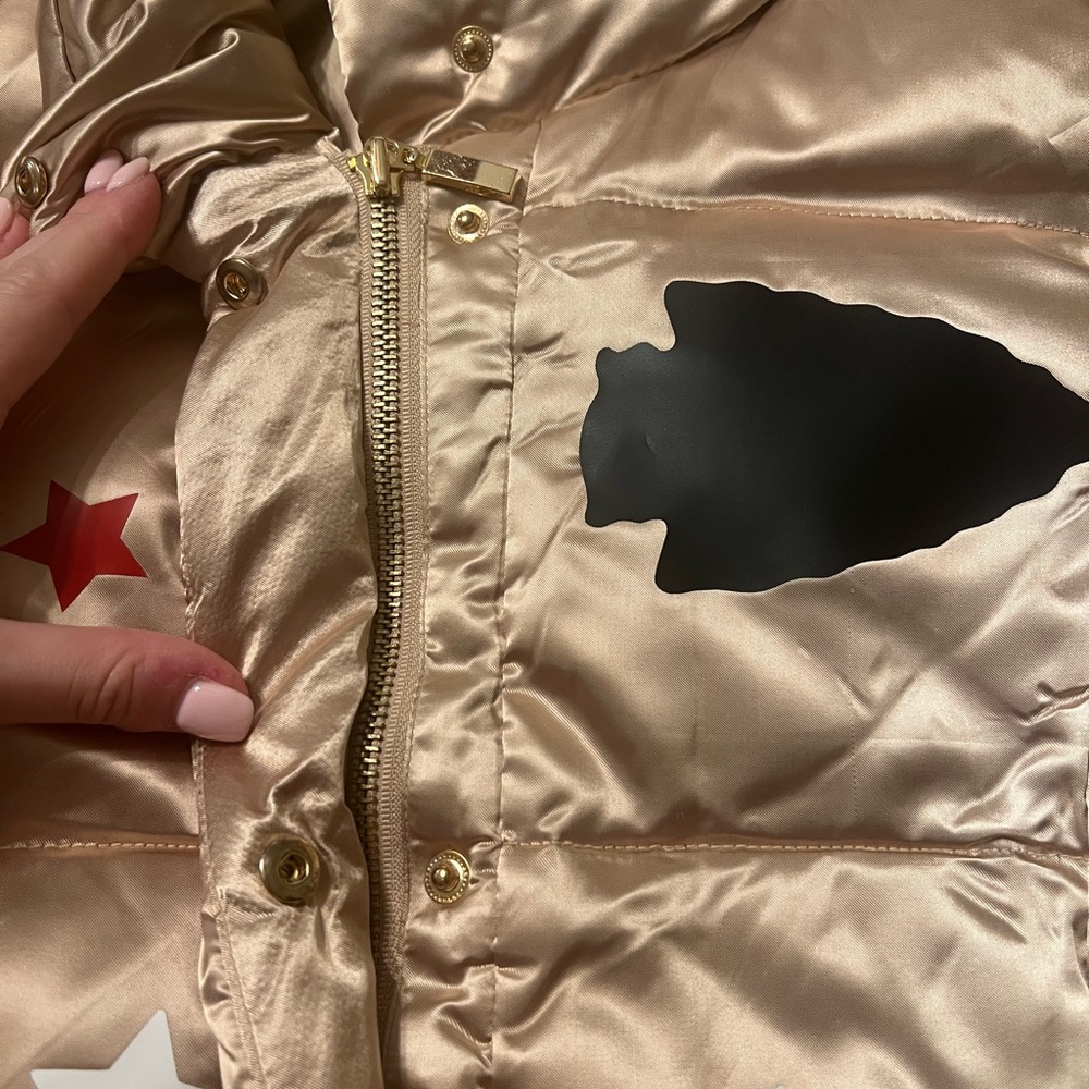 Womens NFL Kansas City Chiefs gold vest apparel puffer jacket custom made - Picture 5 of 10